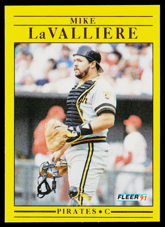 Mike LaValliere 1991 Fleer #42b Pittsburgh Pirates