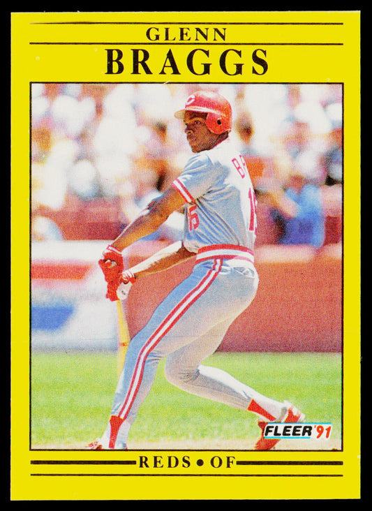 Glenn Braggs 1991 Fleer #57b Cincinnati Reds