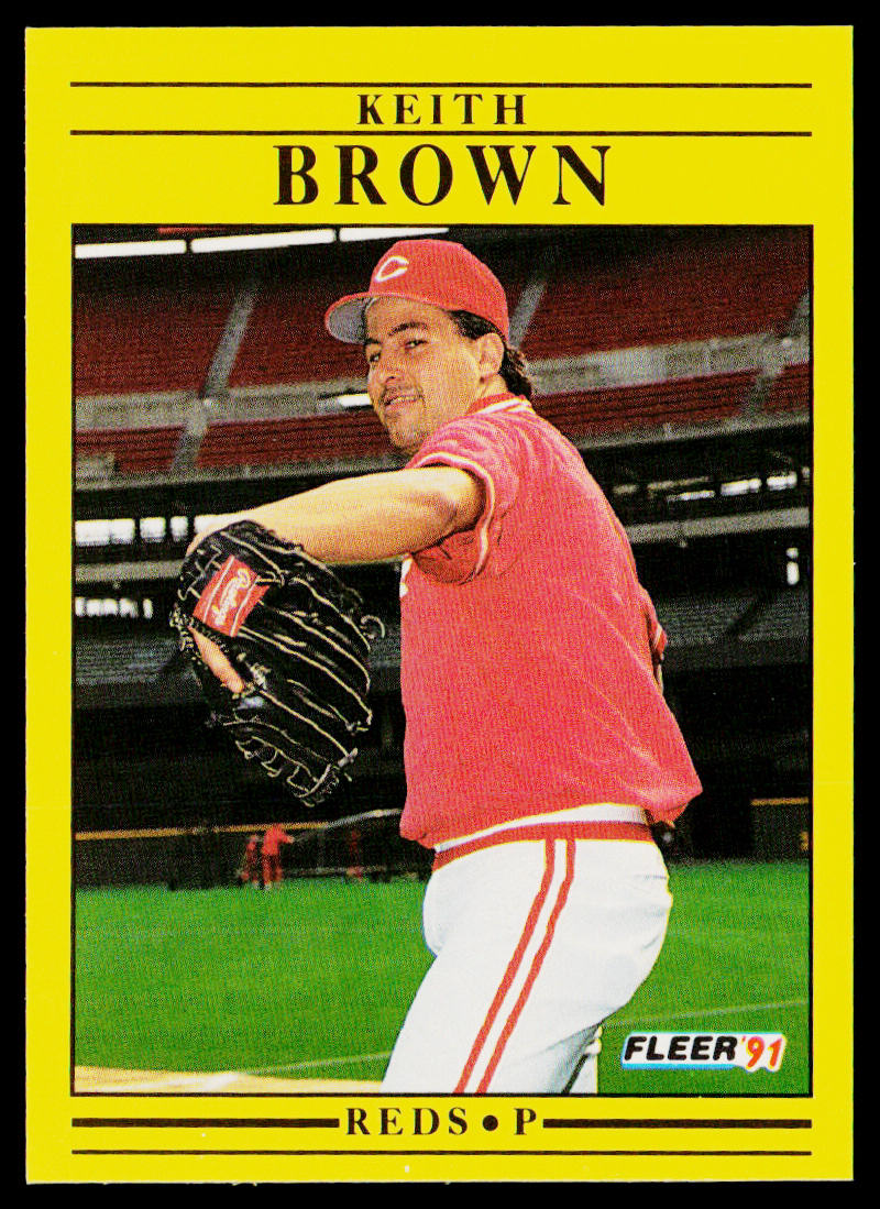 Keith Brown 1991 Fleer #58b Cincinnati Reds