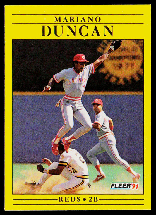 Mariano Duncan 1991 Fleer #64a Cincinnati Reds