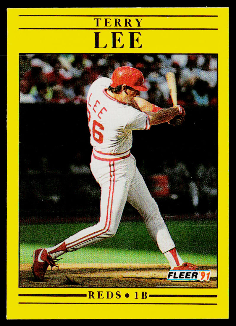 Terry Lee 1991 Fleer #70b RC Cincinnati Reds