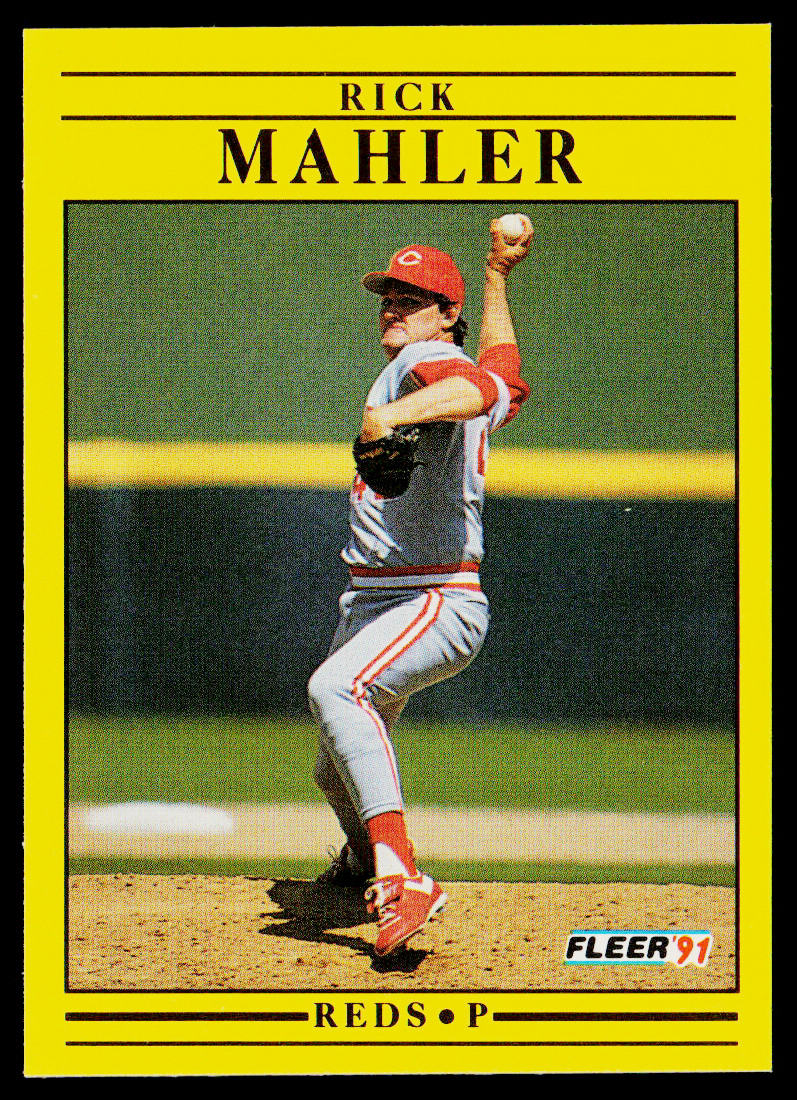 Rick Mahler 1991 Fleer #71b Cincinnati Reds