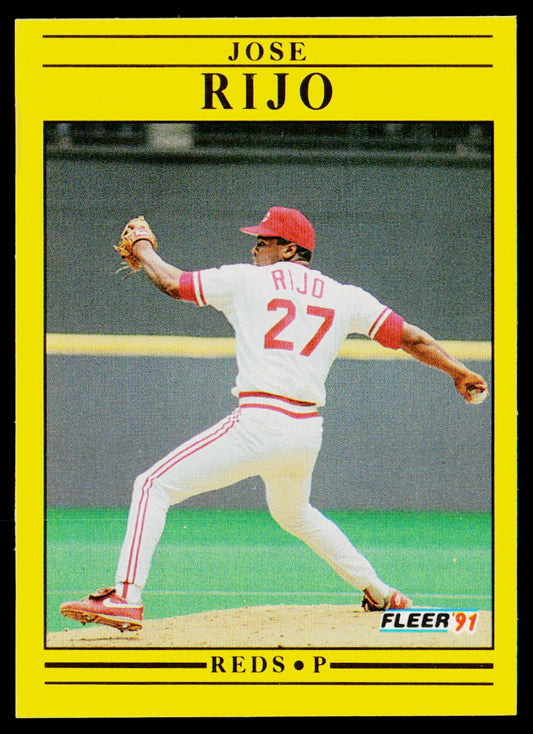 Jose Rijo 1991 Fleer #79a Cincinnati Reds