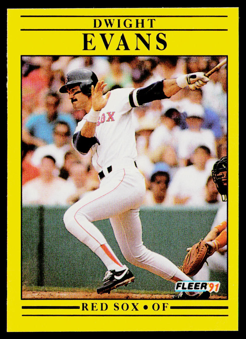 Dwight Evans 1991 Fleer #93b Boston Red Sox