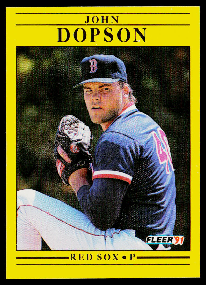 John Dopson 1991 Fleer #92a Boston Red Sox