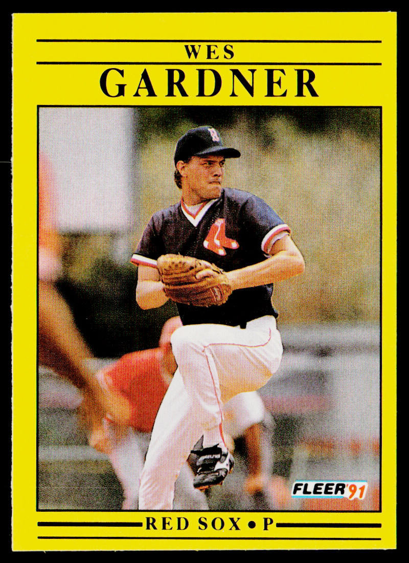 Wes Gardner 1991 Fleer #94b Boston Red Sox