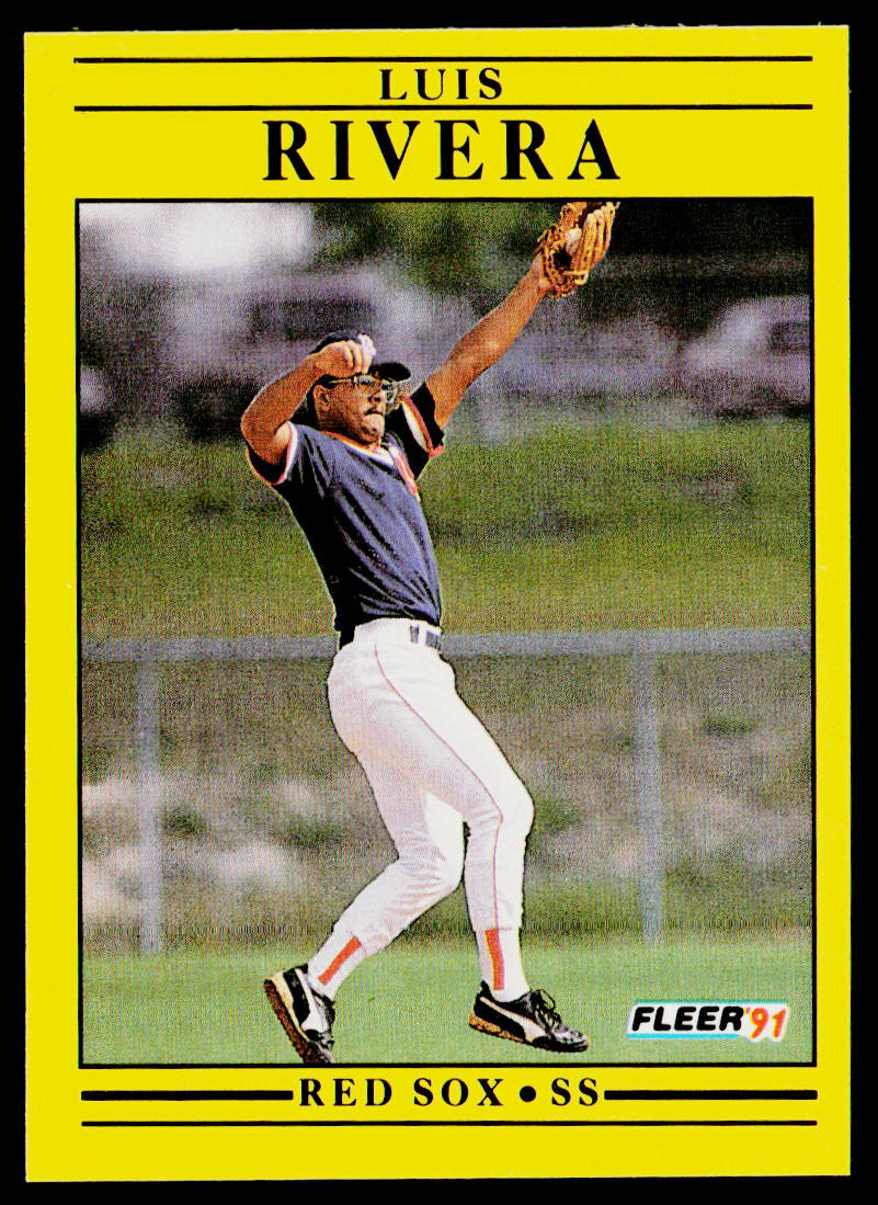 Luis Rivera 1991 Fleer #112a Boston Red Sox