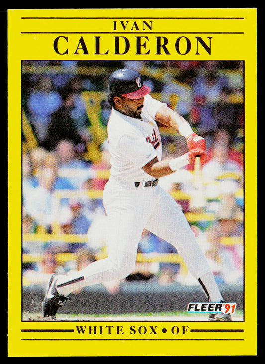Ivan Calderon 1991 Fleer #115b Chicago White Sox