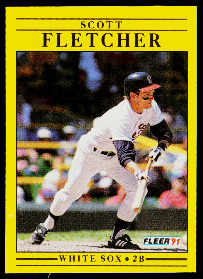 Scott Fletcher 1991 Fleer #119b Chicago White Sox