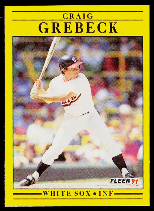 Craig Grebeck 1991 Fleer #120a Chicago White Sox