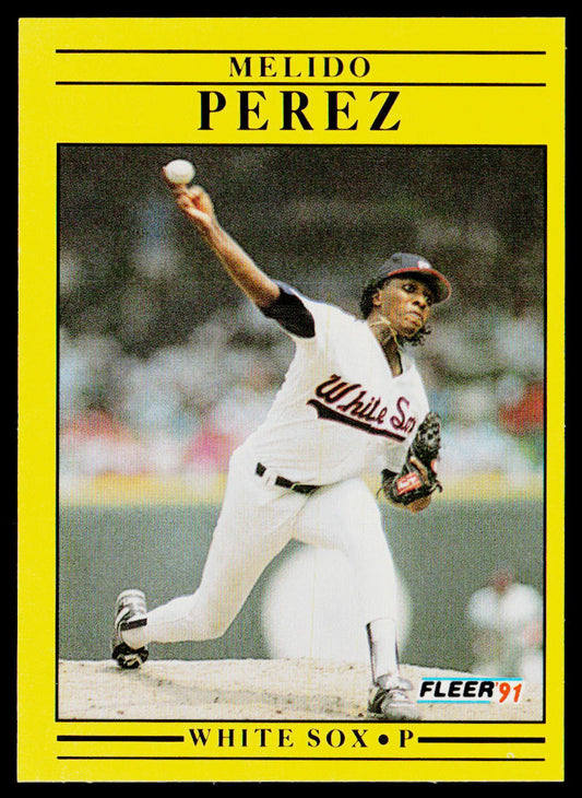 Melido Perez 1991 Fleer #133b Chicago White Sox