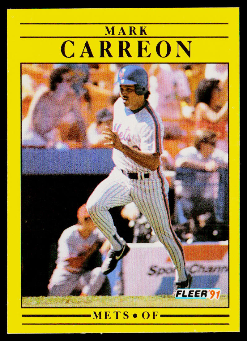 Mark Carreon 1991 Fleer #142b New York Mets