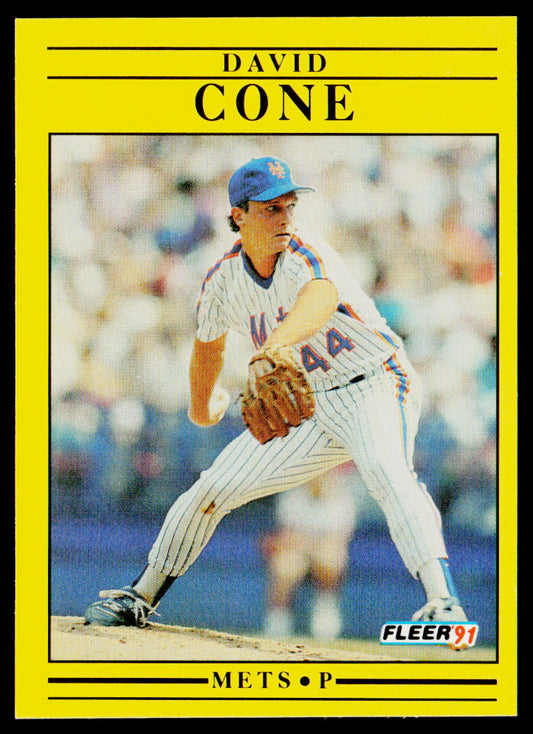 David Cone 1991 Fleer #143 New York Mets