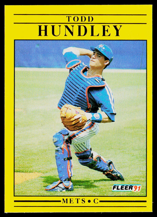 Todd Hundley 1991 Fleer #150b New York Mets