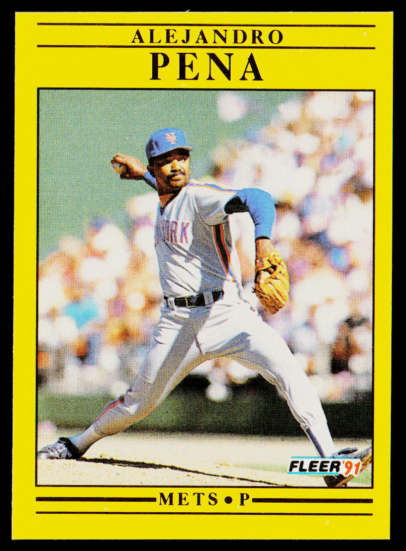 Alejandro Pena 1991 Fleer #158b New York Mets