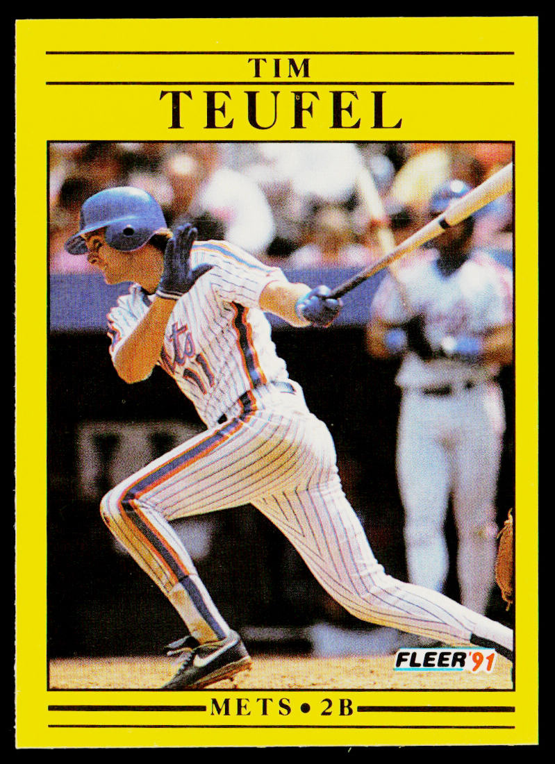 Tim Teufel 1991 Fleer #162 New York Mets