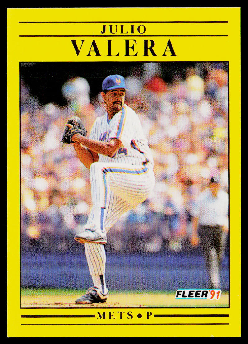 Julio Valera 1991 Fleer #164b New York Mets