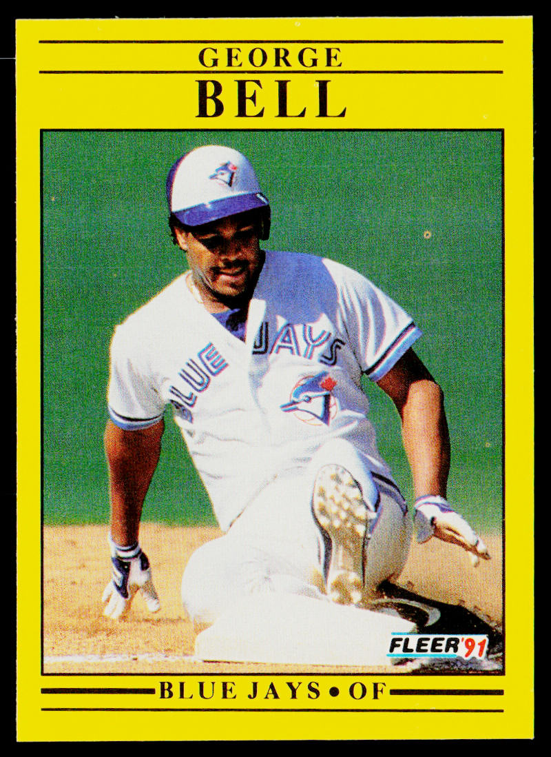George Bell 1991 Fleer #169 Toronto Blue Jays