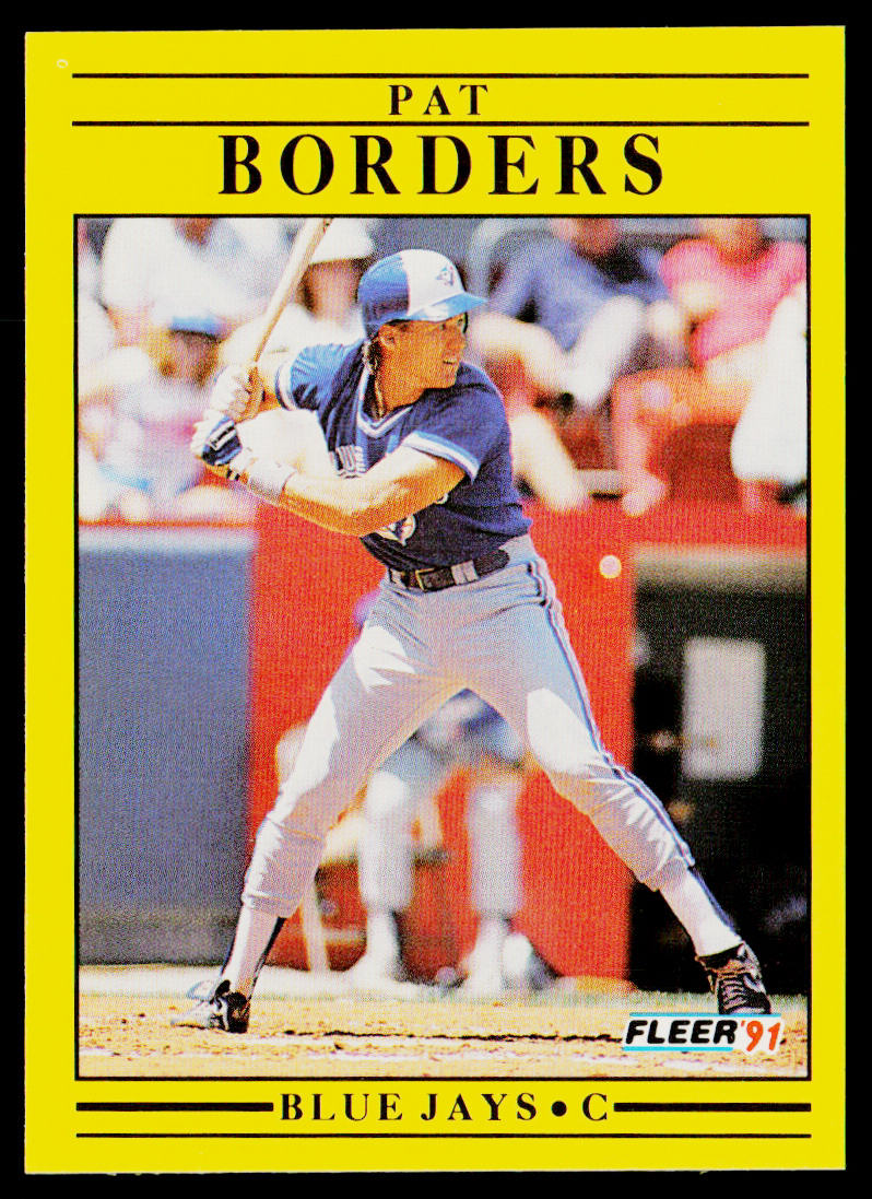 Pat Borders 1991 Fleer #171b Toronto Blue Jays