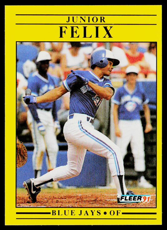 Junior Felix 1991 Fleer #173a Toronto Blue Jays
