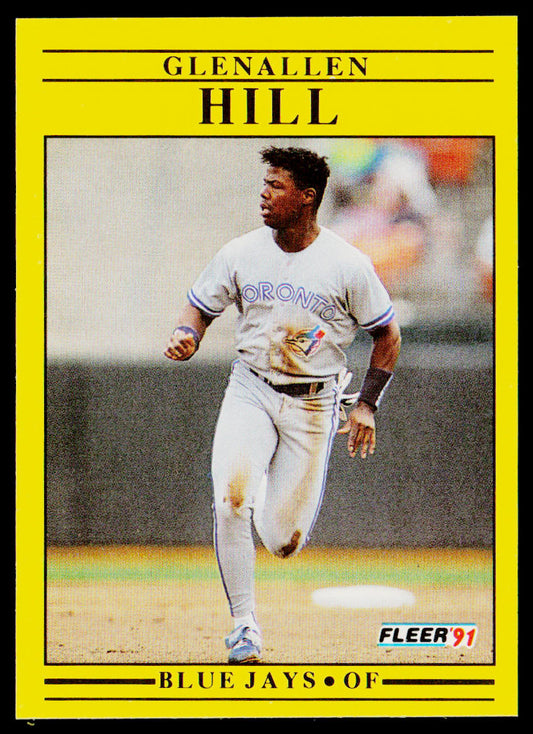 Glenallen Hill 1991 Fleer #177b Toronto Blue Jays