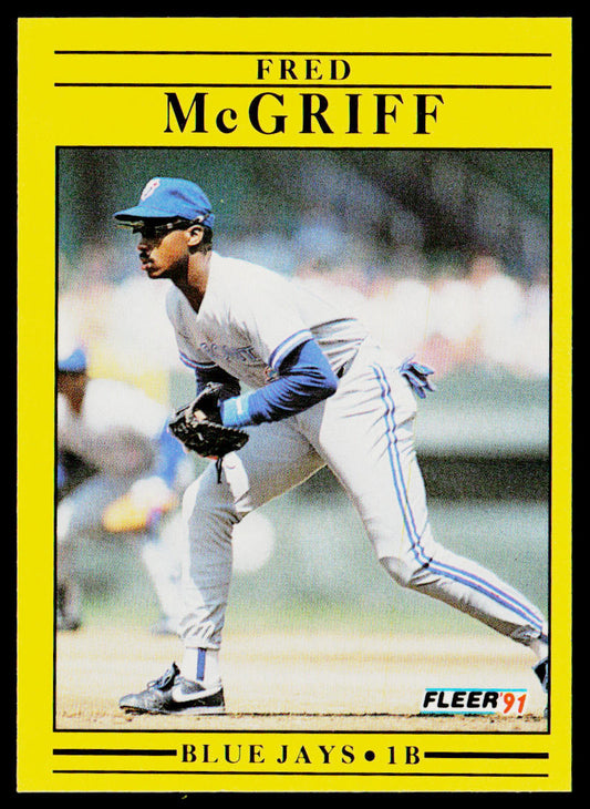 Fred McGriff 1991 Fleer #180b Toronto Blue Jays