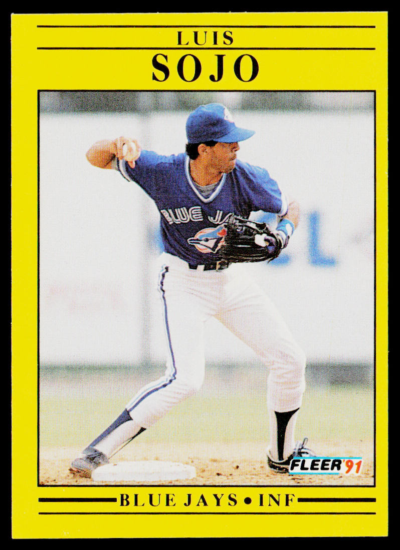 Luis Sojo 1991 Fleer #184 Toronto Blue Jays