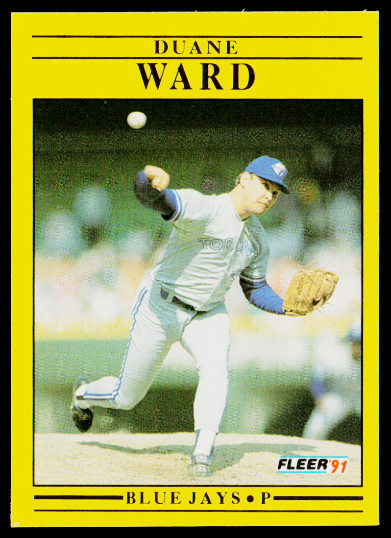 Duane Ward 1991 Fleer #187b Toronto Blue Jays