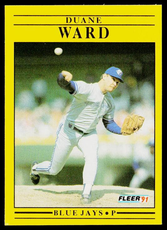 Duane Ward 1991 Fleer #187b Toronto Blue Jays