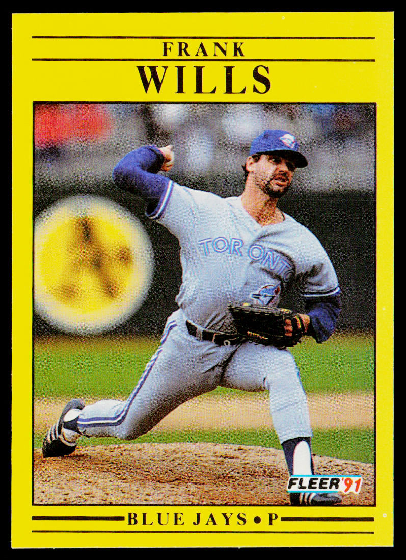Frank Wills 1991 Fleer #191b Toronto Blue Jays