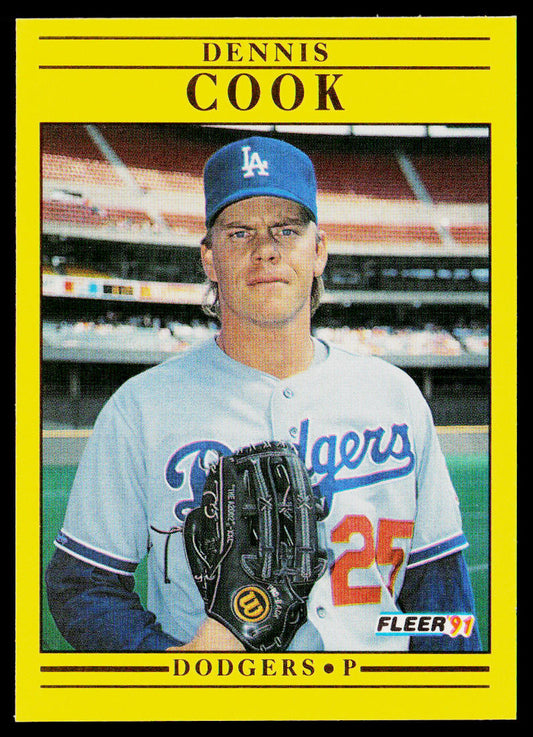 Dennis Cook 1991 Fleer #196 Los Angeles Dodgers
