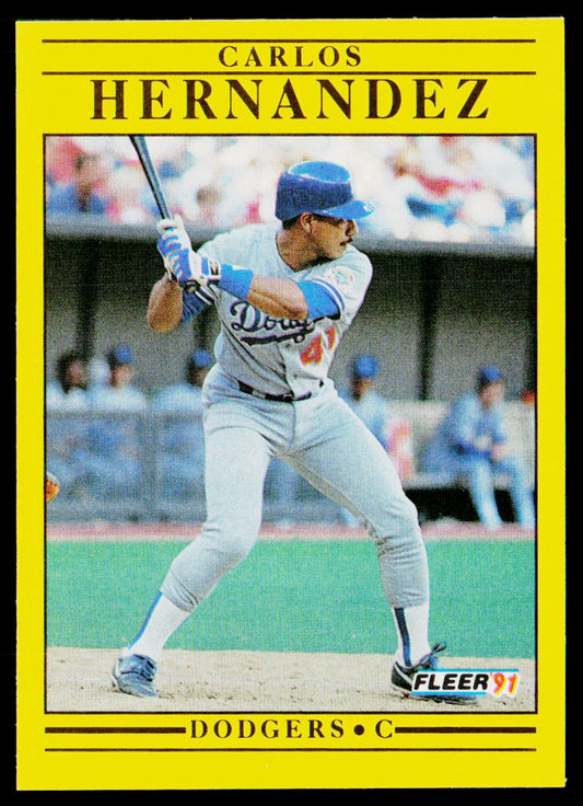Carlos Hernandez 1991 Fleer #207 RC Los Angeles Dodgers
