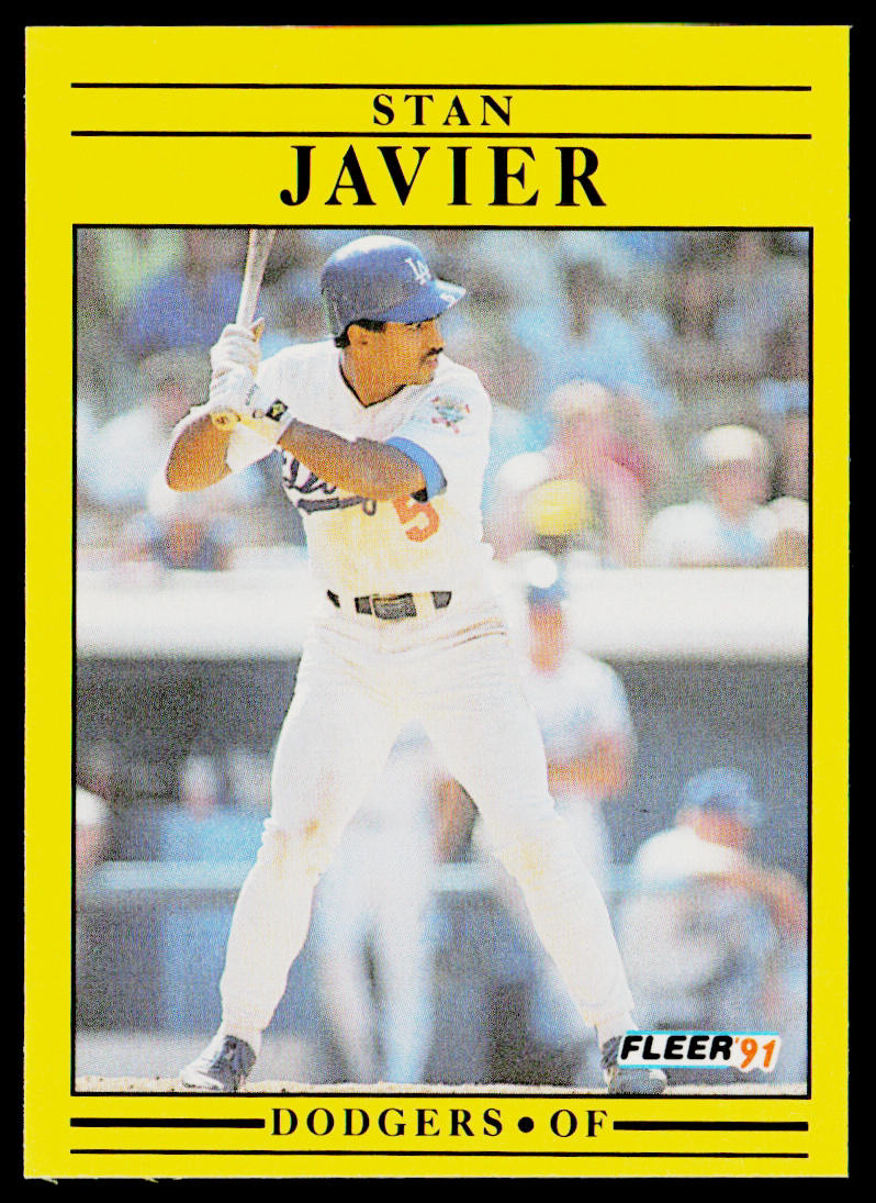 Stan Javier 1991 Fleer #211b Los Angeles Dodgers