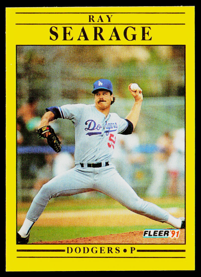 Ray Searage 1991 Fleer #220b Los Angeles Dodgers