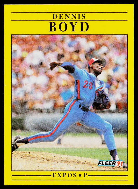 Dennis Boyd 1991 Fleer #226b Montreal Expos