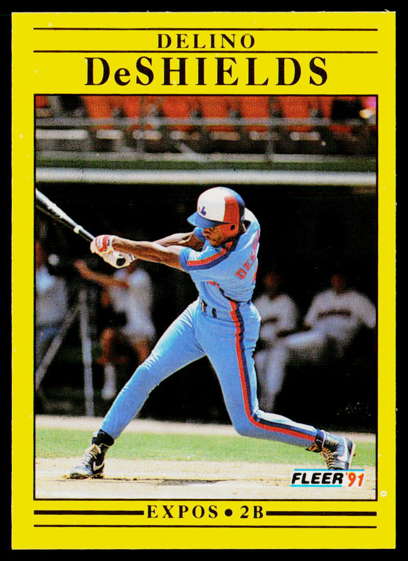 Delino DeShields 1991 Fleer #228b Montreal Expos