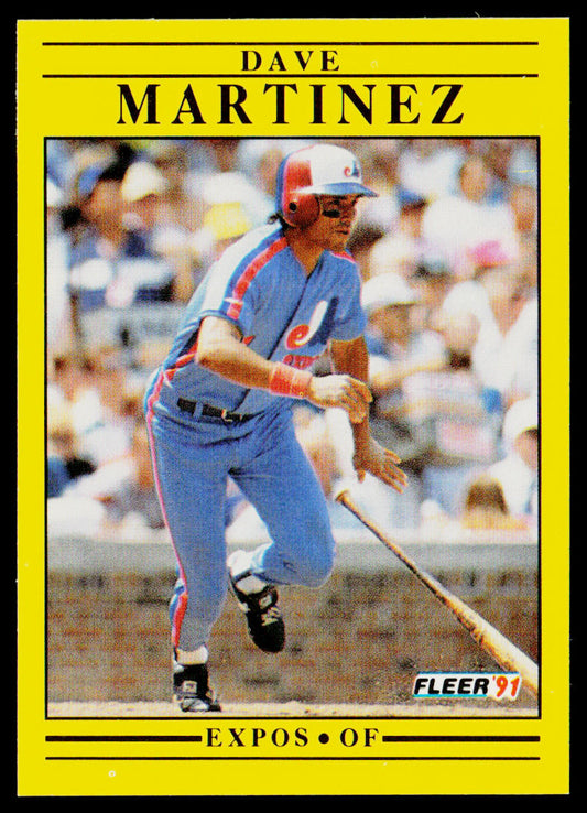 Dave Martinez 1991 Fleer #237b Montreal Expos