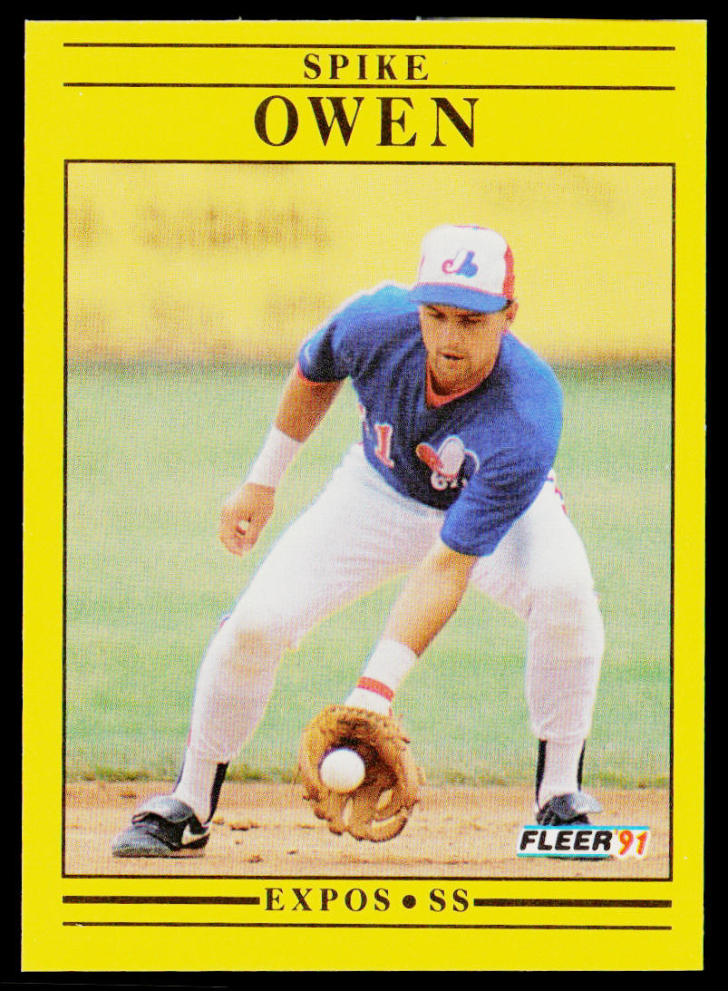 Spike Owen 1991 Fleer #243b Montreal Expos