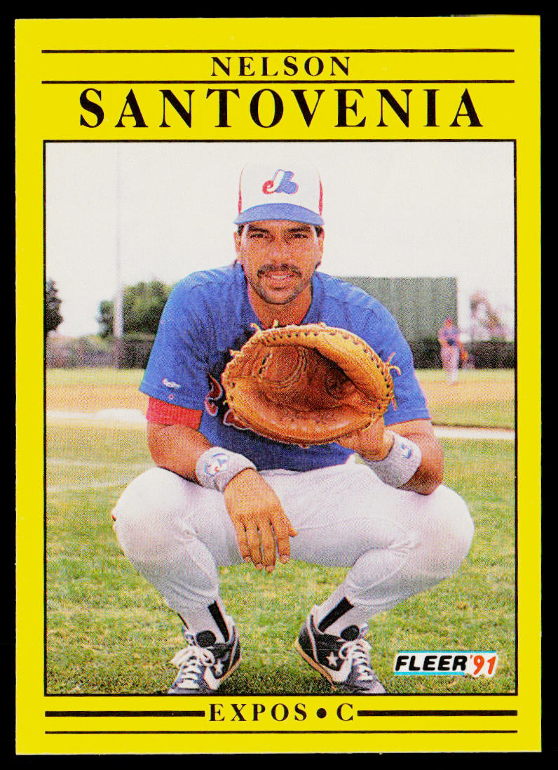 Nelson Santovenia 1991 Fleer #248a Montreal Expos