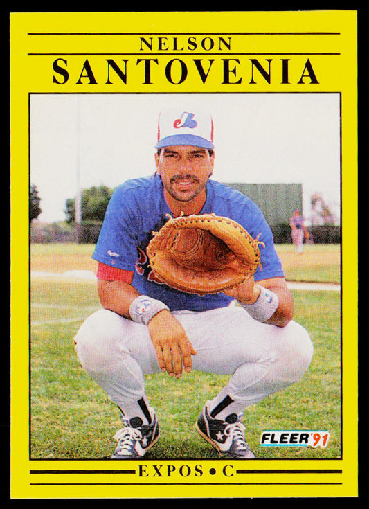 Nelson Santovenia 1991 Fleer #248a Montreal Expos