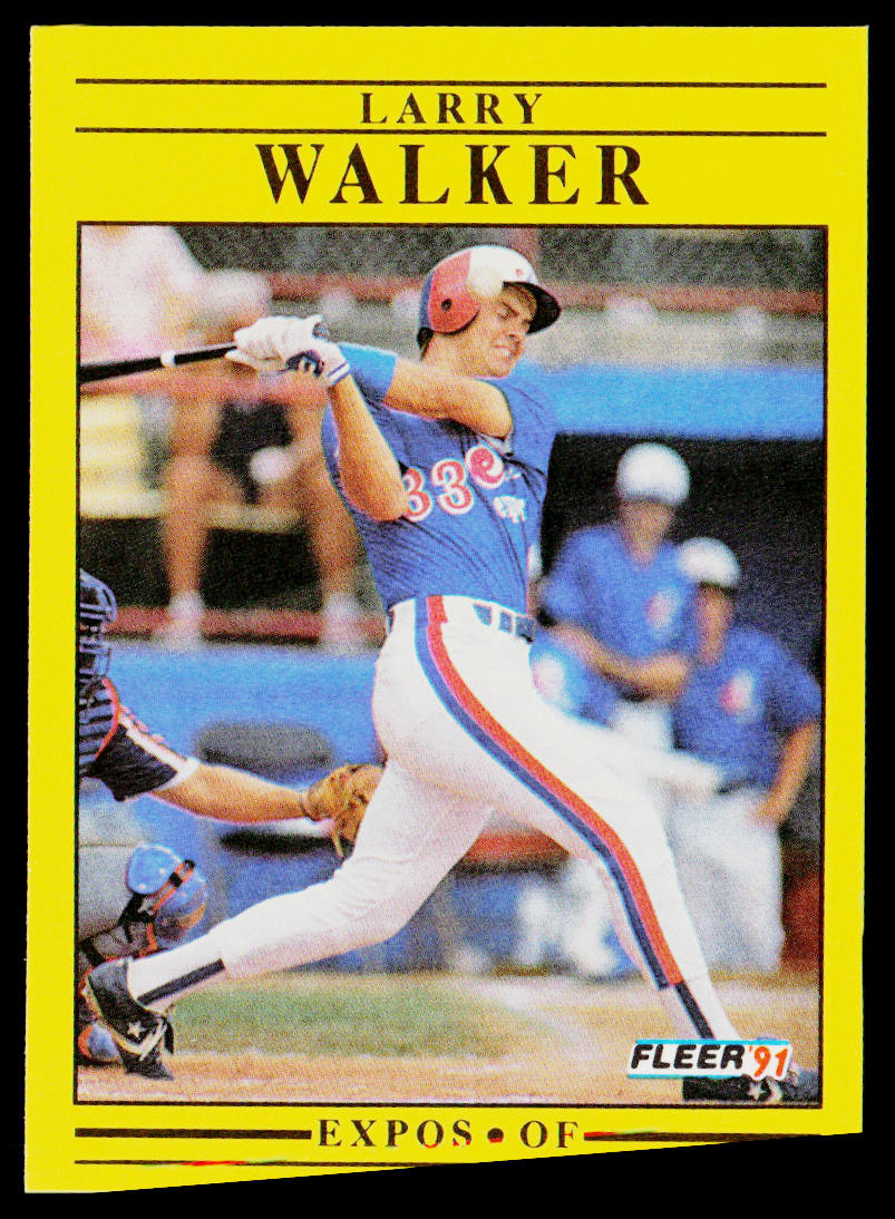 Larry Walker 1991 Fleer #250a Montreal Expos