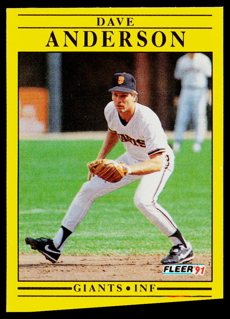 Dave Anderson 1991 Fleer #252b San Francisco Giants