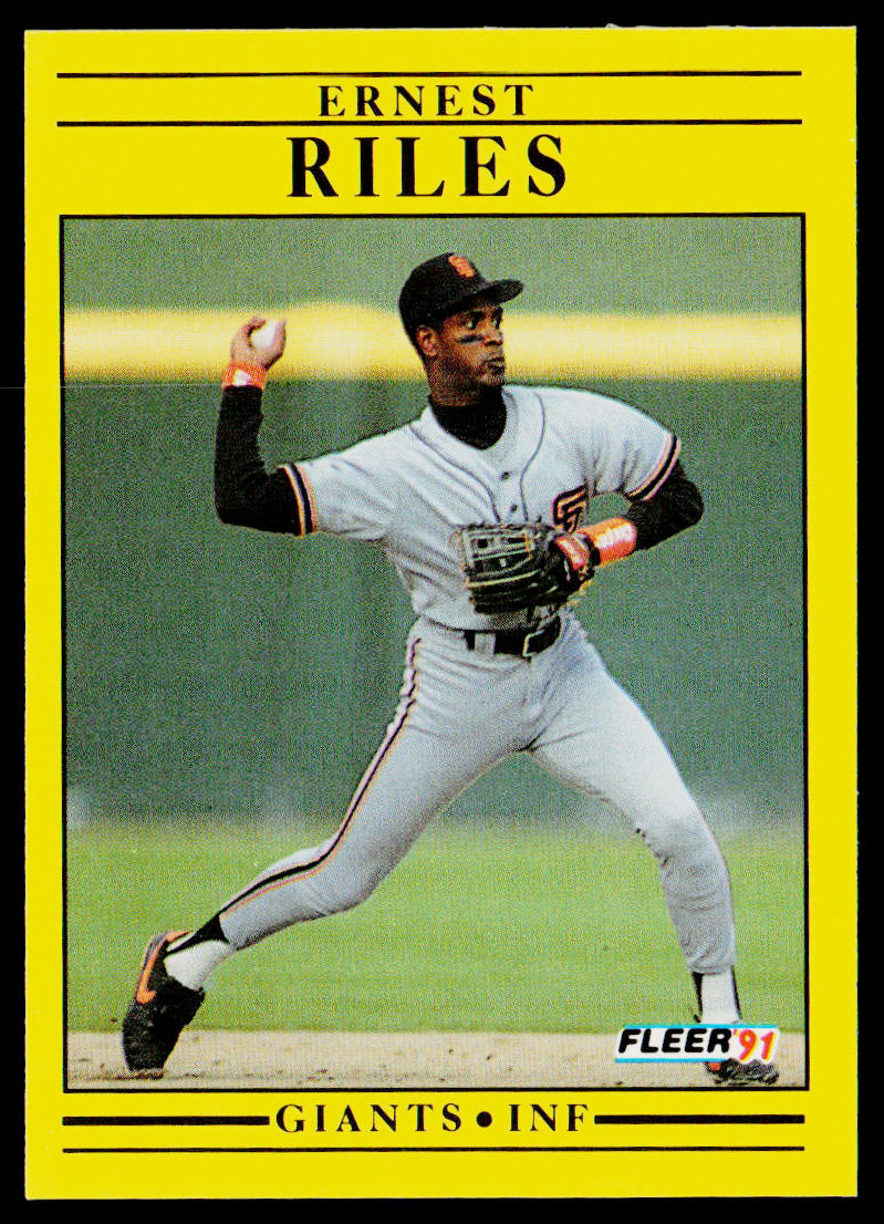 Ernest Riles 1991 Fleer #271b San Francisco Giants