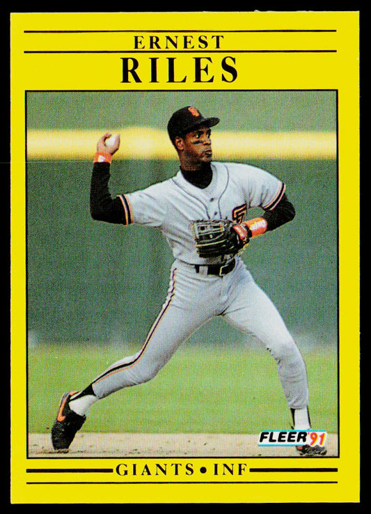 Ernest Riles 1991 Fleer #271b San Francisco Giants