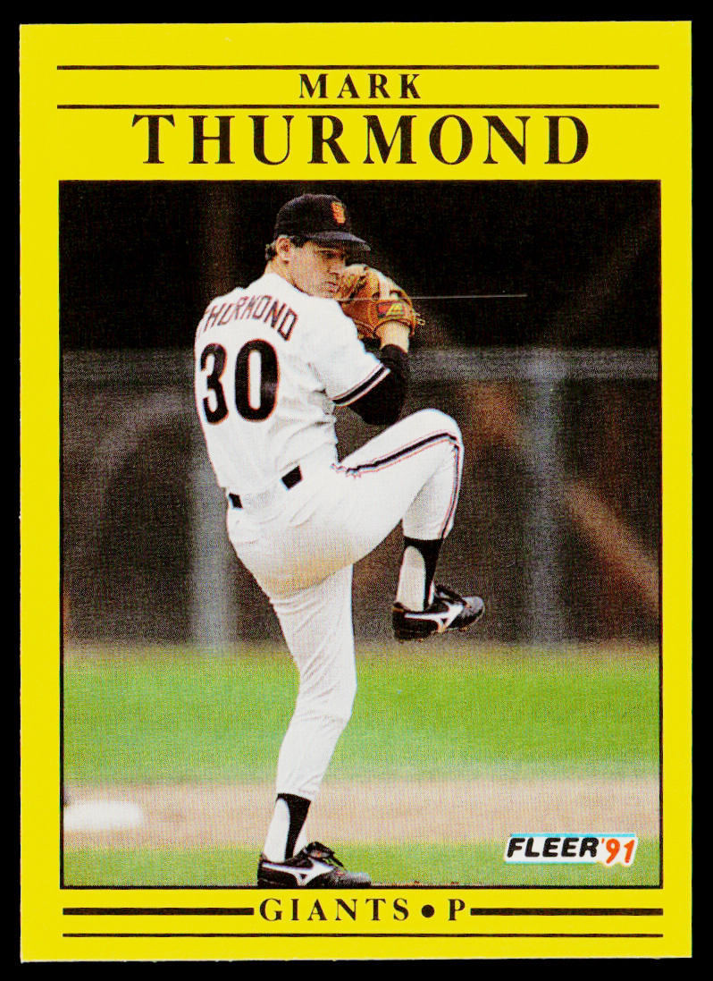 Mark Thurmond 1991 Fleer #274b San Francisco Giants