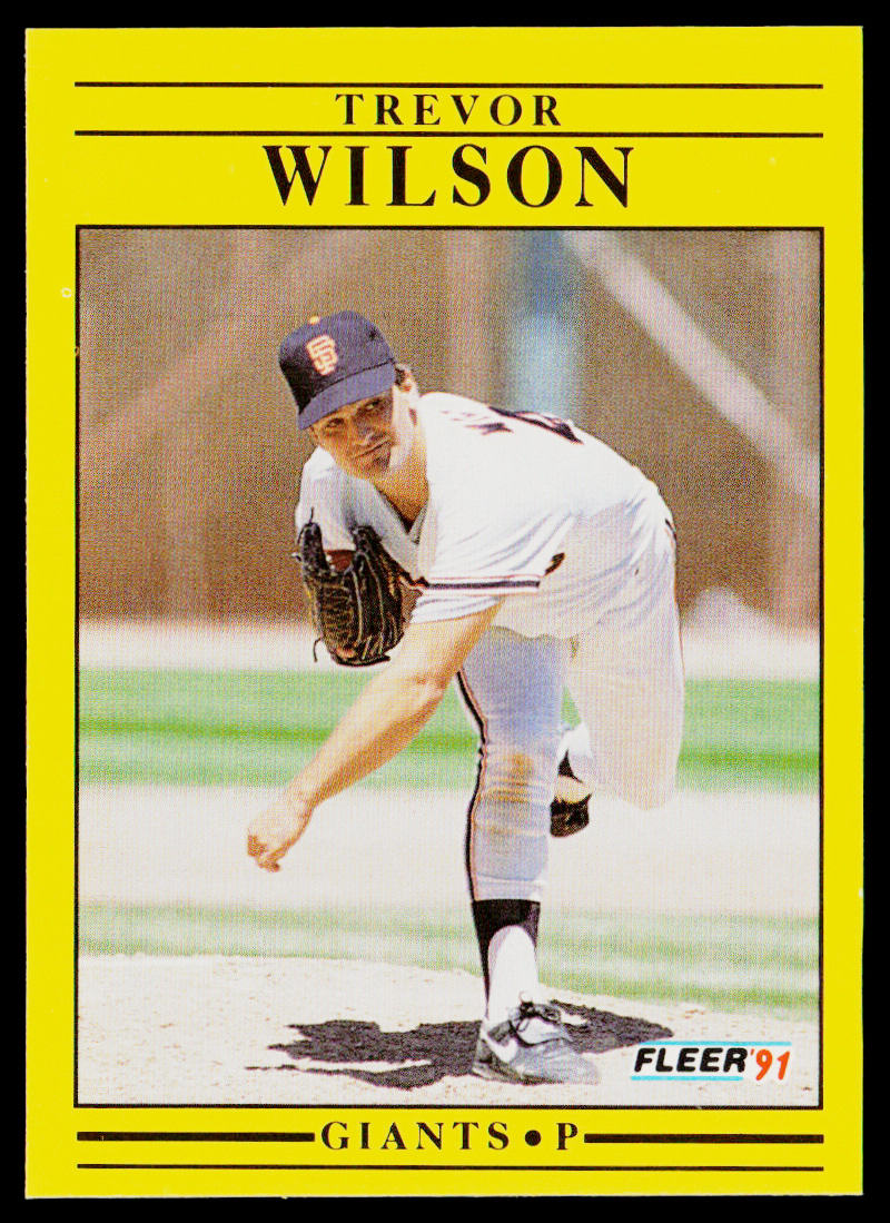 Trevor Wilson 1991 Fleer #277b San Francisco Giants