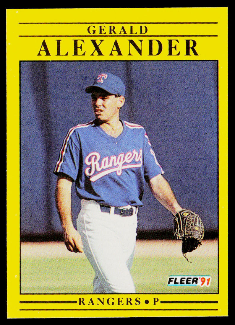 Gerald Alexander 1991 Fleer #278b RC Texas Rangers