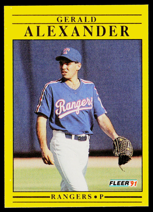 Gerald Alexander 1991 Fleer #278b RC Texas Rangers