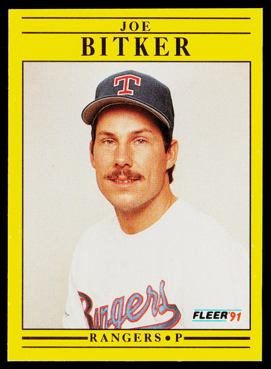 Joe Bitker 1991 Fleer #281b RC Texas Rangers