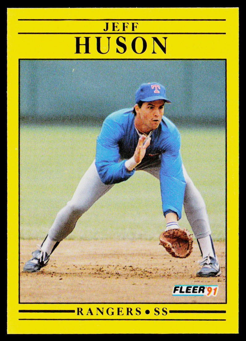 Jeff Huson 1991 Fleer #289a Texas Rangers